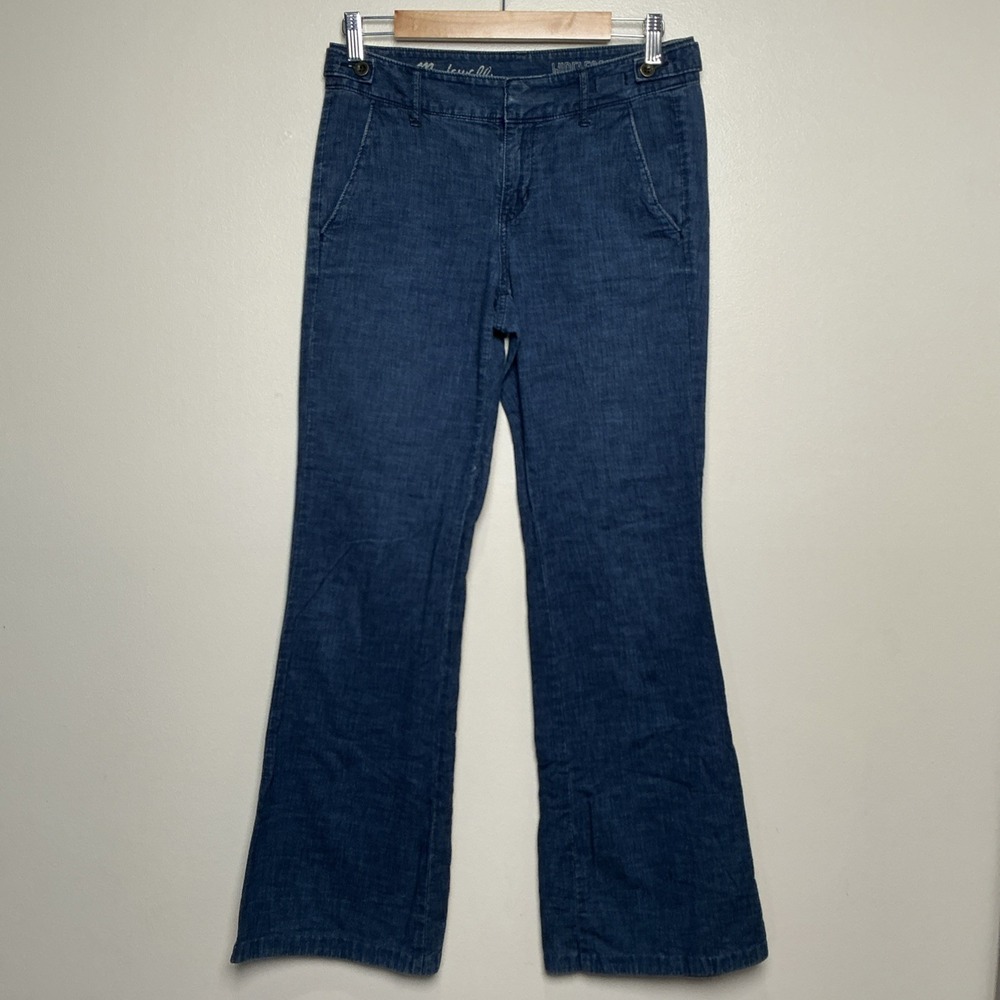 Madewell Women's Widelegger Chambray Trouser Pants Size 27 Lightweight Capsule